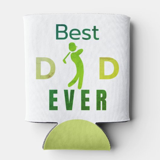 Golfer beste vader ooit foto collage vaders dag blikjeskoeler (Achterkant)