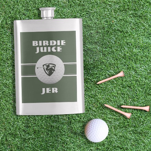 Golfer Birdie Humor Sports Golf Game Monogrammed Flacon