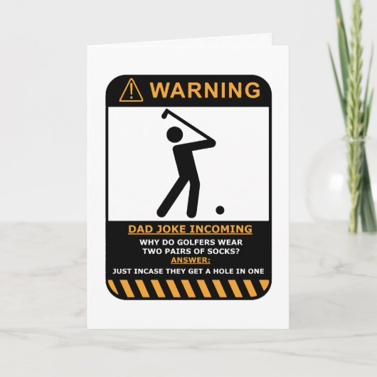 Golfer Birthday Card Kaart (Voorkant)