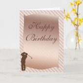 Golfer Birthday Card Kaart (Gele Bloem)