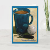 Golfer Birthday: Schilderij van golfbal, Mok, enz. Kaart (Voorkant)