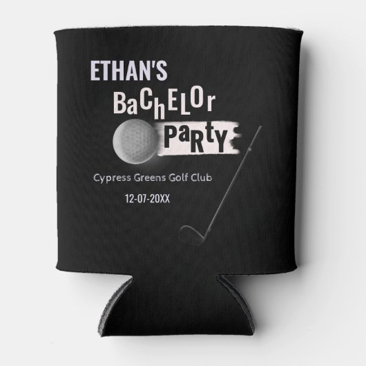 Golfer bruidegom Golf Bachelor Party Golfspel Stij Blikjeskoeler (Voorkant)