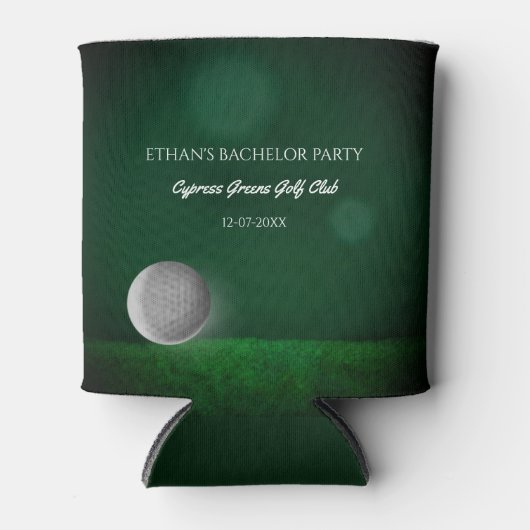 Golfer bruidegom Golf Bachelor Party - Groene gol Blikjeskoeler (Voorkant)