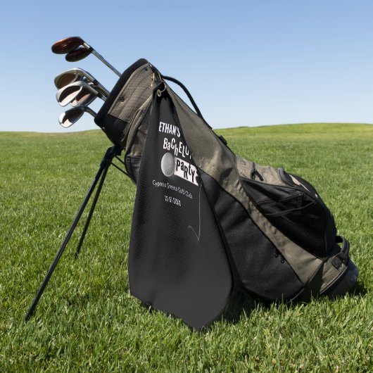 Golfer Bruidegom Verzorgersfeest Classic Wit Zwart Golfhanddoek (Groen)