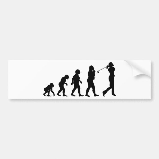 Golfer Bumpersticker (Voorkant)