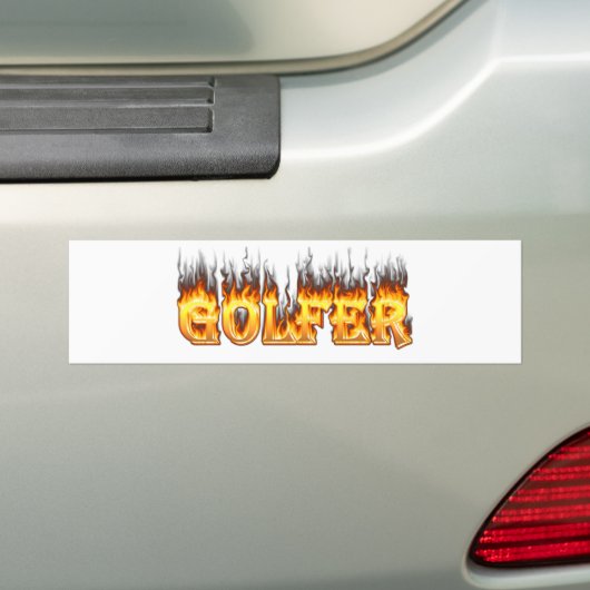 golfer bumpersticker (Op auto)