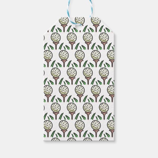 Golfer Cadeau Extra Grote Golfballen Gouden Tee Cadeaulabel (Voorkant)