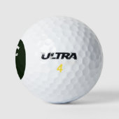 Golfer Cadeau Golfen Minimalist Monogram Op Maat Golfballen (Logo)