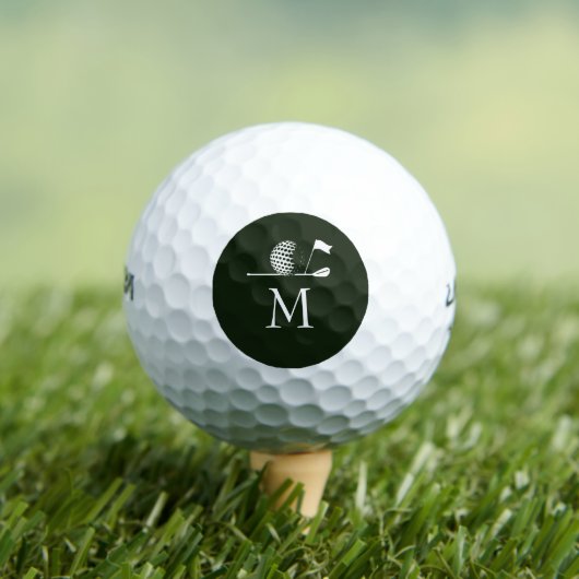 Golfer Cadeau Golfen Minimalist Monogram Op Maat Golfballen (Insitu Shirt)