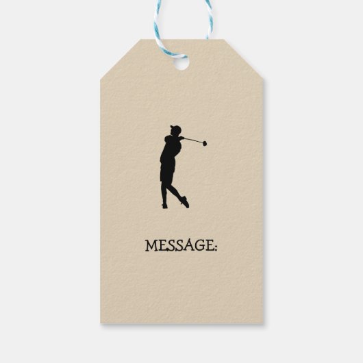 Golfer Cadeaulabel (Achterkant)