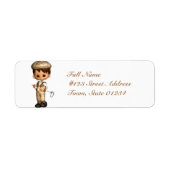 Golfer Caricature Mailing Labels (Voorkant)