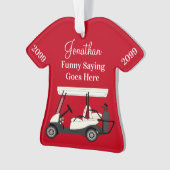 Golfer Cart Personalized Shirt Acrylic Ornament (voorkant)