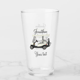 Golfer Cart Pint Drink Glas