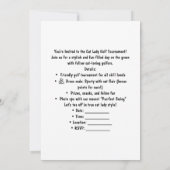 Golfer Cat Bride Bachelorette Party Vrouw Golfer Kaart (Achterkant)