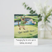 Golfer Cat-liefhebbers krijgen snel herstel Briefkaart (Staand voorkant)