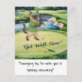 Golfer Cat-liefhebbers krijgen snel herstel Briefkaart (Voorkant)