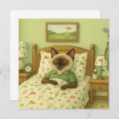 Golfer Cat slaapt in een slaapkamer met golfthema (Voorkant / Achterkant)