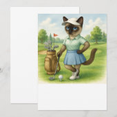 Golfer Cat toernooi Kaart (Voorkant / Achterkant)