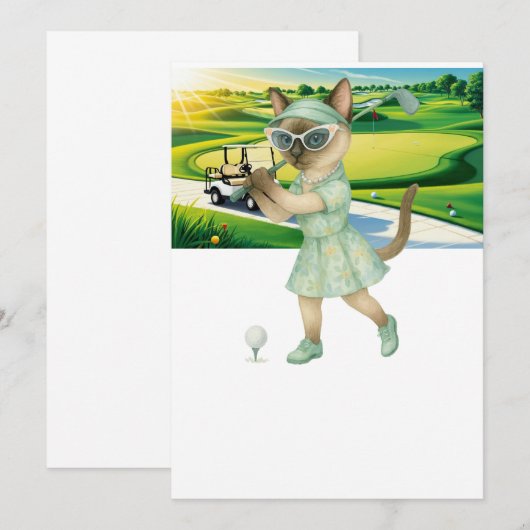 Golfer Cat  tournament Kaart (Voorkant / Achterkant)