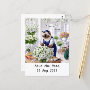 Golfer CAT verjaardagsfeestje uitnodigingskaart Briefkaart