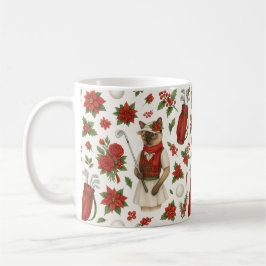 Golfer Cat Woman Kerstthema voor dierenvriend Koffiemok