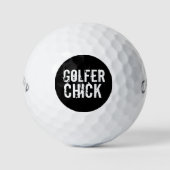 GOLFER CHICK GOLF BALLS GOLFBALLEN (Voorkant)