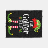 Golfer Christmas Elf Matching Pajama X-mas Party  Fleece Deken (Voorkant (Horizontaal))