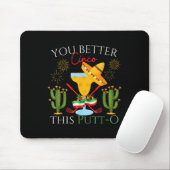 Golfer Cinco de Mayo Drink Margaritas Tequ Muismat (Met muis)