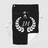 Golfer Clip Art, gepersonaliseerd monogram Golfhanddoek (Insitu)