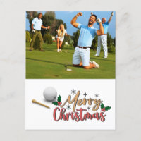 Golfer Creëer je eigen kerst Kaart