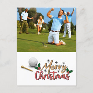 Golfer Creëer je eigen kerst Kaart