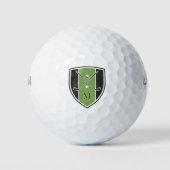 Golfer Crest Crossed Clubs Custom Initial Green Golfballen (Voorkant)