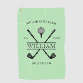 Golfer Cross Club Golfhanddoek (Voorkant)