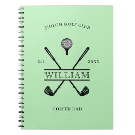Golfer Cross Club Voortgangslogboek Notitieboek