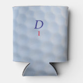 Golfer Dad Dimple Monogram Golf Ball Blikjeskoeler (Voorkant)
