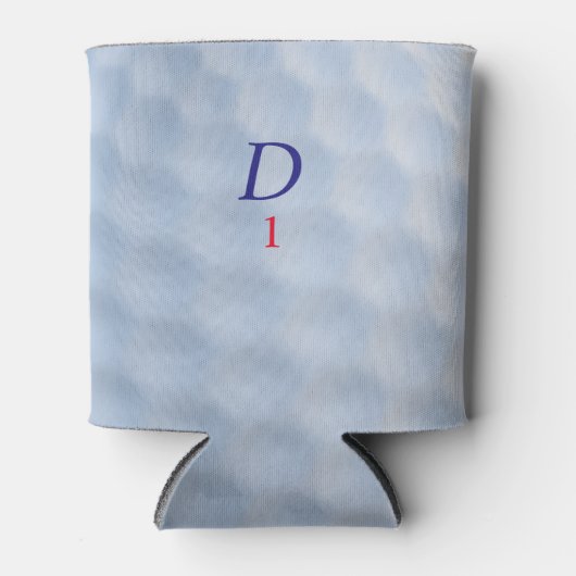 Golfer Dad Dimple Monogram Golf Ball Blikjeskoeler (Voorkant)