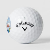 Golfer Dad Father Daughter Persoonlijke foto Golfballen (Logo)