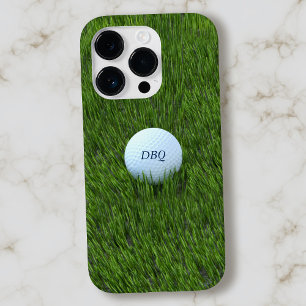 Golfer Dad Golf Ball in Rough Monogram Green Case-Mate iPhone 14 Pro Hoesje