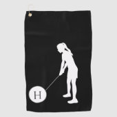 Golfer dames Golf Golfhanddoek (Voorkant)