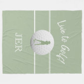 Golfer Dames Sport Sjabloon Sage Green Custom Fleece Deken (Voorkant (Horizontaal))