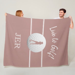 Golfer Dames Sport Trendy Roze Stof Roze Maatwerk Fleece Deken