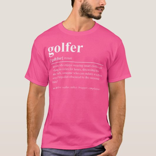 Golfer Definitie Grappig Golf T-shirt (Voorkant)