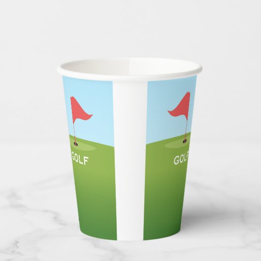 Golfer Design Cup Papieren Bekers (Links)