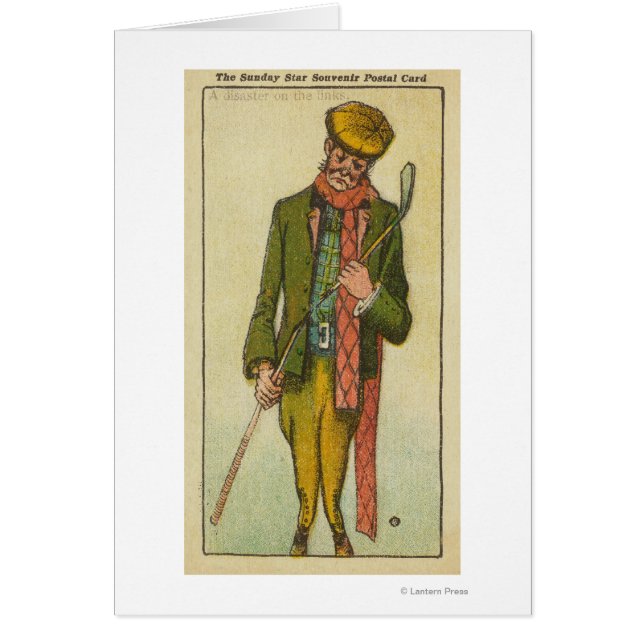 Golfer die een ramp had op de links (Voorkant)