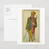 Golfer die een ramp had op de links briefkaart (Voorkant / Achterkant)