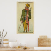 Golfer die een ramp had op de links poster (Keuken)