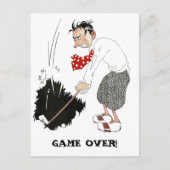  Golfer die Golf speelt, bespaar de Datum! Aankondigingskaart (Voorkant)