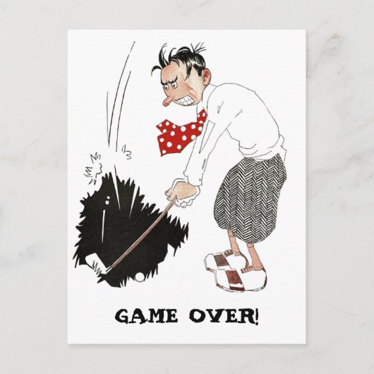 Golfer die Golf speelt, bespaar de Datum! Aankondigingskaart (Voorkant)