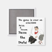 Golfer die Golf speelt, bespaar de Datum! Magneet (Voorkant / Achterkant)