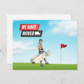 Golfer die we hebben bewogen met golfer op golfvla aankondiging (Voorkant / Achterkant)